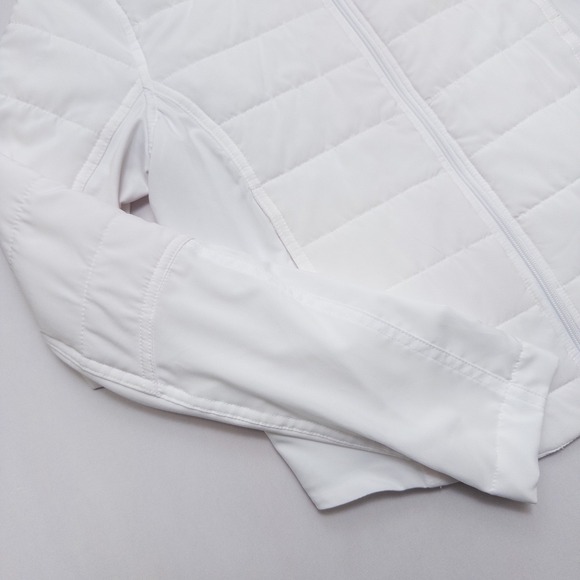 Forever 21 White Quilted Jacket Women's XS Lightweight Zip Up - Picture 15 of 16